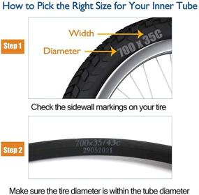 img 2 attached to 🚲 Set of 2 LotFancy 28" 700x35/37/38/40/42/43c Bike Tubes with 32mm Schrader Valve - High Performance Tubes for 700c Road Bicycles