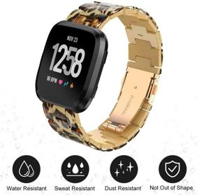 img 1 attached to ⌚ Стильный ремешок Junboer Light Fitbit Versa - модный ремешок из смолы с нержавеющей стальной пряжкой для часов Fitbit Versa/Fitbit Versa 2/Fitbit Versa Lite Edition, премиум замена браслета для женщин, мужчин и девочек