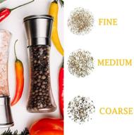 🧂 wellehomi premium stainless steel salt and pepper grinder: adjustable ceramic sea salt & pepper grinder for ultimate flavor logo