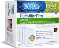 🌬️ bestair es12-2 extended life humidifier replacement wick filter, compatible with emerson, quiet comfort & kenmore models, 10" x 9.4" x 6.5", single pack (4 filters) logo
