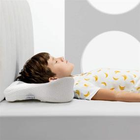 img 2 attached to 🌙 VAlinks Contour Memory Foam Pillow with Gel - Cervical Pillow for Neck Pain Relief, Ideal for Side, Back & Stomach Sleepers, Perfect Orthopedic Sleeping Pillow for Toddler Kids