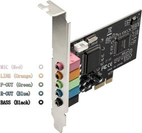 img 3 attached to 🎧 HXHLWN PCIe Sound Card for PC Windows 8 7 - 5.1 Internal Sound Card with Low Profile Bracket, 3D Stereo PCI-e Audio Card, CMI8738 Chip 32/64 Bit Sound Card PCI Express Adapter - Driver Installation Required