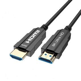 img 4 attached to 🔌 ConnBull HDMI-кабель - кабель видео 8K Ultra HD, поддерживает 120 Гц, разрешение 4К 7680x4320, 48 Гбит/с для ПК, ноутбука, графической карты, телевизора высокой четкости, проектора (50 футов).