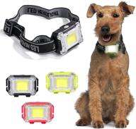 🐶 enhance your dog's nighttime safety with nvted 3 pack dog lights - flashing brightness with adjustable elastic band for running, camping, climbing, bike логотип