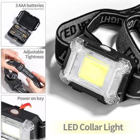 img 2 attached to 🐶 Enhance Your Dog's Nighttime Safety with NVTED 3 Pack Dog Lights - Flashing Brightness with Adjustable Elastic Band for Running, Camping, Climbing, Bike
