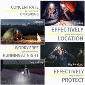img 1 attached to 🐶 Enhance Your Dog's Nighttime Safety with NVTED 3 Pack Dog Lights - Flashing Brightness with Adjustable Elastic Band for Running, Camping, Climbing, Bike