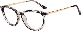 img 4 attached to STORYCOAST Vintage Cat Eye Blue Light Blocking Glasses for Women: Stylish TR90 Lightweight Eyeglasses with UV400 Protection (Cream Leopard Frame)