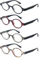 👓 cute round readers: stylish, lightweight eyeglasses for reading - 4 pack for men and women logo