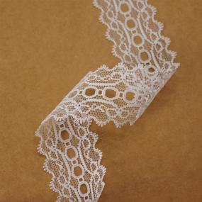 img 1 attached to 🎀 CT CRAFT LLC White Lace Trim Ribbon for Trimmings Works, Home Decoration, Gift Wrapping, DIY Crafts, Baby Shower, Wedding White - 1.5 Inch (35mm) X 20 Yards