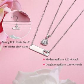 img 1 attached to ✨ Set of 2/3/4 Mother Daughter Necklace with Heart CZ Love Pendants - UNGENT THEM Jewelry for Mom, Daughter, Women, and Girls, Ideal Gifts for Mother's Day and Birthdays