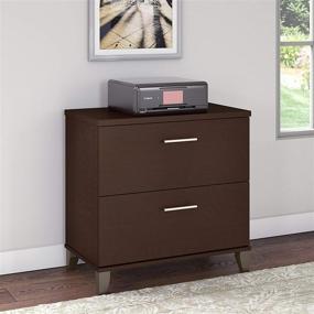 img 3 attached to 🗄️ Bush Furniture Somerset 2 Drawer Lateral File Cabinet - Mocha Cherry: Stylish and Functional Storage Solution