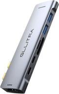 🔌 gllitra usb c hub - 7 in 2 macbook pro usb adapter with 4k hdmi, thunderbolt 3, sd/tf, usb 3.0 & usb c female logo