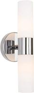 kira home duo 14-inch modern wall sconce with frosted glass shades, bathroom/vanity lighting, chrome finish логотип