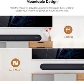 img 2 attached to 🔊 Звуковая панель для телевизора Bestisan Soundbar - 28 дюймов, Bluetooth 5.0, 4 драйвера, регулируемые низкие частоты + оптический кабель