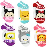 tsum tsum girls womens 6 pack socks: fun & cozy footwear for big kids, teens & adults! logo