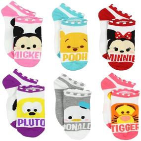 img 4 attached to Tsum Tsum Girls Womens 6 Pack Socks: Fun & Cozy Footwear for Big Kids, Teens & Adults!