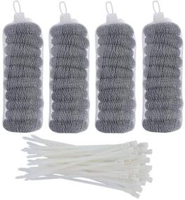 img 4 attached to SUNHE 40 Pack Lint Traps for Washing Machine - Laundry Mesh Washer Hose Filter with 40 Cable Ties