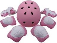 🛡️ kiwivalley kids safety pads set for outdoor sports [helmet, knee, elbow, wrist] - suitable for 3-7 year old boys and girls; perfect for rollerblades, scooters, skateboards, bicycles, rollerblades logo