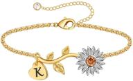 anoup sunflower initial bracelets: stylish jewelry for girls logo