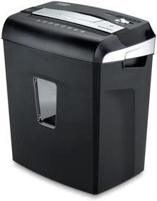 img 4 attached to 📄 Aurora Jam-Free AU1040XA 10-Sheet Cross-Cut Paper and Credit Card Shredder, Black and Silver