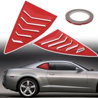 danti для 2010-2015 camaro ls lt rs ss gts quarter side окно крышки луверсы abs окно воздуховод крышки стиль ламбо красный (2 шт.) логотип