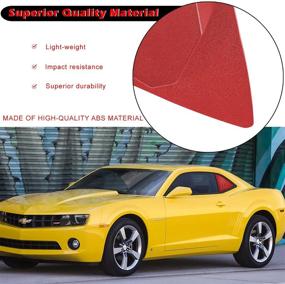 img 2 attached to Danti For 2010-2015 Camaro LS LT RS SS GTS Quarter Side Window Scoop Louvers ABS Window Cover Vent Lambo Style Red (2Pcs)