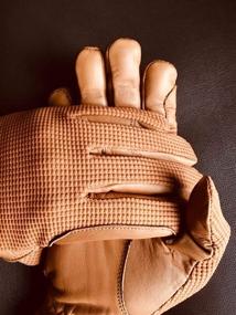 img 4 attached to 🐎 Equestrian Ladies Horse Riding Gloves - Premium Quality Real Leather and Cotton Blend in Tan