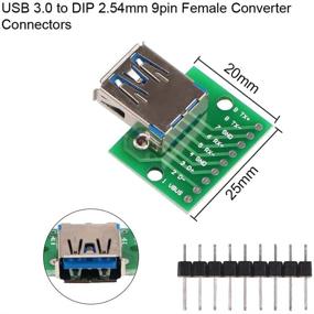 img 4 attached to Преобразователь адаптера USB в DIP MakerHawk - Mini USB, Micro USB, 2.54 мм 4p USB, USB 2.0 и USB 3.0 Female, USB Type B квадратный интерфейс на разъеме DIP PCB Power Breakout Board Module (6 штук)