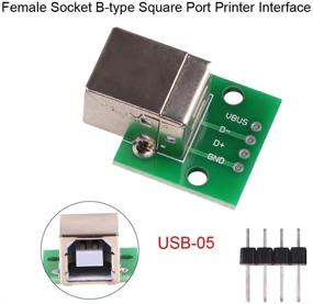 img 3 attached to Преобразователь адаптера USB в DIP MakerHawk - Mini USB, Micro USB, 2.54 мм 4p USB, USB 2.0 и USB 3.0 Female, USB Type B квадратный интерфейс на разъеме DIP PCB Power Breakout Board Module (6 штук)