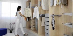 img 1 attached to 👔 Maximize Wardrobe Storage with Wood Technology SuperLift Pull Down Closet Rod System in Grey with Multi-Position Tensioners