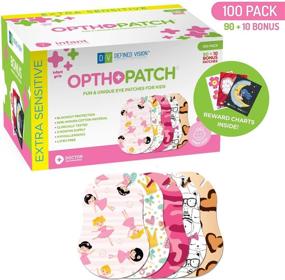 img 3 attached to Girls' Pack of 100 Series I Adhesive Eye Patches for Super Sensitive Infants