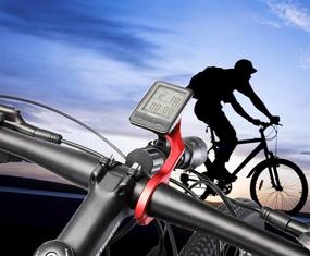 img 2 attached to 🚲 Caija-H Bike Out Front Combo Computer Mount: Durable Aluminium Alloy Handlebar Mount for Wahoo Elemnt, Elemnt Mini, Elemnt Bolt, Bike Lights. Compatible with 31.8mm and 25.4mm Handlebars