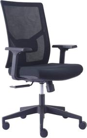 img 4 attached to CINNIC Ergonomic Desk Chair: Mesh Computer Chair with 3D Lumbar Support, Adjustable Headrest, Flip up Arms, and Swivel Executave High Back Design