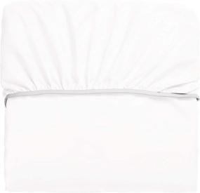 img 1 attached to 🛏️ Kids Size Twin XL Fitted Sheets Only – 10” Pockets – Ideal Fit for 8”–12” Mattresses – Soft and Comfortable – Easy Care Bright White Twin XL Fitted Sheet