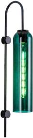 img 3 attached to BOKT Modern Wall Sconces 1-Light Wall Mounted Light Mid Century Modern Wall Decor Stylish Lighting Lamp Long Tube Glass Vanity Light Fixture (Black Dark Green