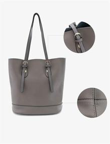 img 3 attached to Spacious Genuine Leather Shoulder Handbag for Women - Perfect Capacity Women's Handbags & Wallets