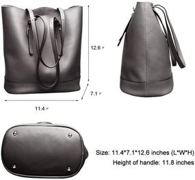 img 2 attached to Spacious Genuine Leather Shoulder Handbag for Women - Perfect Capacity Women's Handbags & Wallets