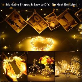 img 1 attached to 12-Pack 7.2Ft Waterproof Copper Wire Fairy Lights with 20 Mini LEDs - Battery Operated & Included for Christmas, Bedroom, Patio, Dorm Room, Outdoor Wedding, Party Decorations - Warm White