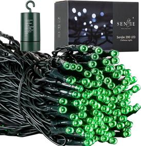 img 4 attached to 🎄 67 FT 200 LED Battery Operated Christmas Tree Lights with Auto Timer – Waterproof 8 Mode Multicolor String Lights for Home, Garden, Party and Holiday Decoration in Green