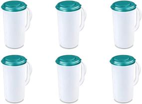 img 3 attached to 🍶 Sterilite 2 Quart Round Pitcher Set of 6 (Color May Vary)