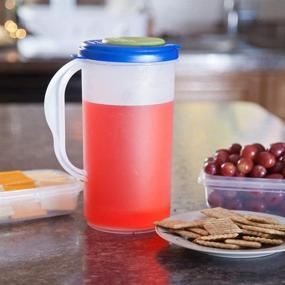 img 2 attached to 🍶 Sterilite 2 Quart Round Pitcher Set of 6 (Color May Vary)