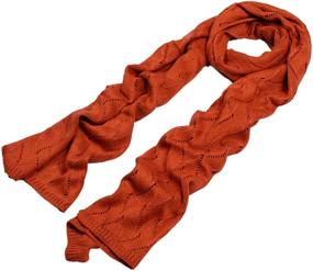 img 1 attached to 🧣 High-Quality Winter Flame Knit Scarf