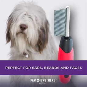 img 1 attached to 🐾 Paw Brothers Mini Face Comb with 32 Pins - Maximized for Effective Grooming Results
