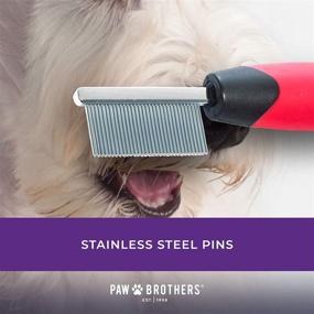 img 2 attached to 🐾 Paw Brothers Mini Face Comb with 32 Pins - Maximized for Effective Grooming Results