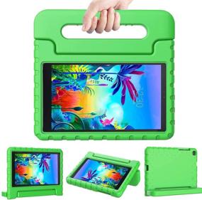 img 4 attached to JSUSOU Case for LG G Pad 5 10.1 FHD 2019 - Heavy Duty Rugged Shockproof Kids Friendly Light Weight Convertible Handle Stand Protective Case Cover for LG G Pad 5 10.1 inch (Model LM-T600/ LM-T605) - Green