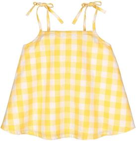 img 4 attached to Hope & Henry Girls' Sleeveless Swing Tank Top in Woven Fabric