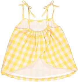 img 1 attached to Hope & Henry Girls' Sleeveless Swing Tank Top in Woven Fabric