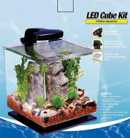 img 1 attached to 🐠 Tetra LED Cube 3 Gallon Aquarium with Pedestal Base: Enhanced SEO-friendly Version