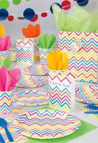 img 1 attached to Rainbow Chevron Plastic Tablecloth 84