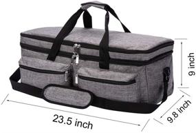 img 1 attached to ARSH Carrying Case for Cricut Explore Air & Maker, Tote Bag for Cricut Explore Air 2 & Silhouette Cameo 3 – Grey Double Layer (Accessories Excluded)